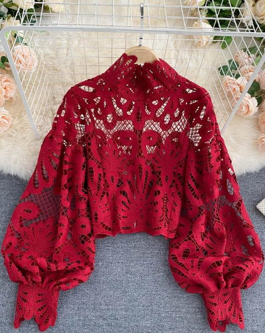 Crop Red Blouse