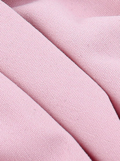 Pink Ruffle Vest Pleated Camisole Crop Top