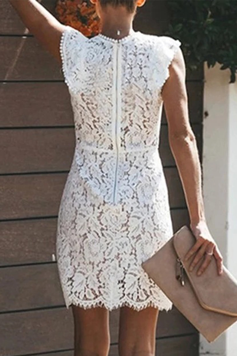 Celebrities Patchwork O Neck Vest Dress Dresses