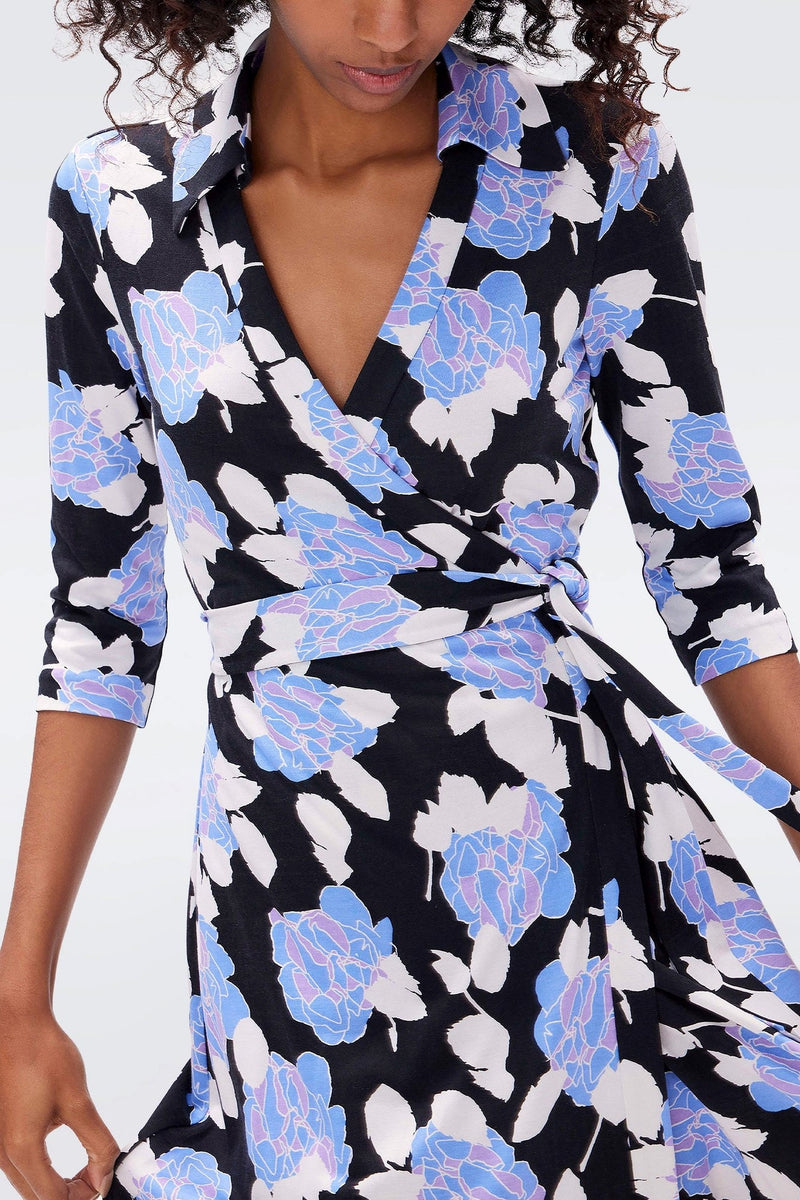Mid Sleeve Lace Up Wrap Maxi Dress