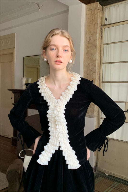 Long Sleeve V-neck Top