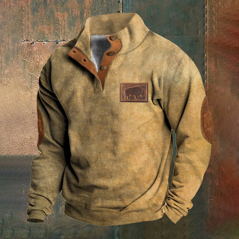 Men's Western Vintage Style Sweatshirt elevenforest