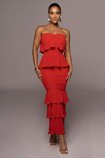 Alexia Ruffle Tiered Maxi Dress