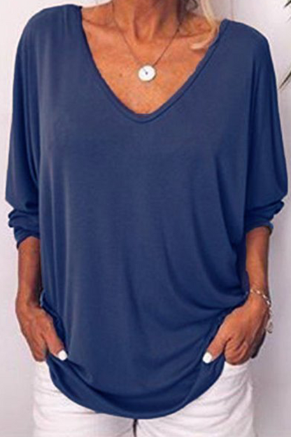 Buckle V Neck T-shirts(5 Colors)