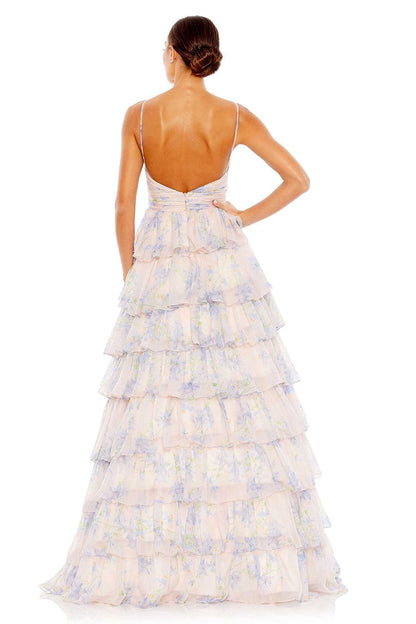 Cami Cut-out Backless Tiered Ruffle Hem Maxi Dress