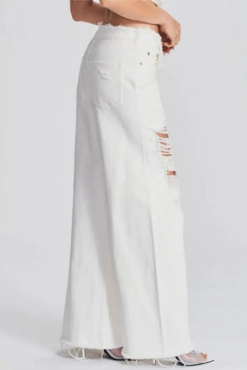 Ripped Patchwork Mid Waist Regular Denim Jeans (subject to the Actual Object)(5 Colors)