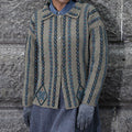 Vintage Celtic Art Knit Jacquard Aran Sweater Cardigan elevenforest