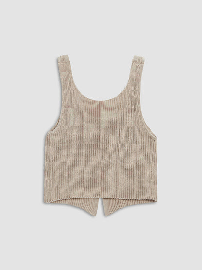 Classic Hook-and-eye Knit Vest