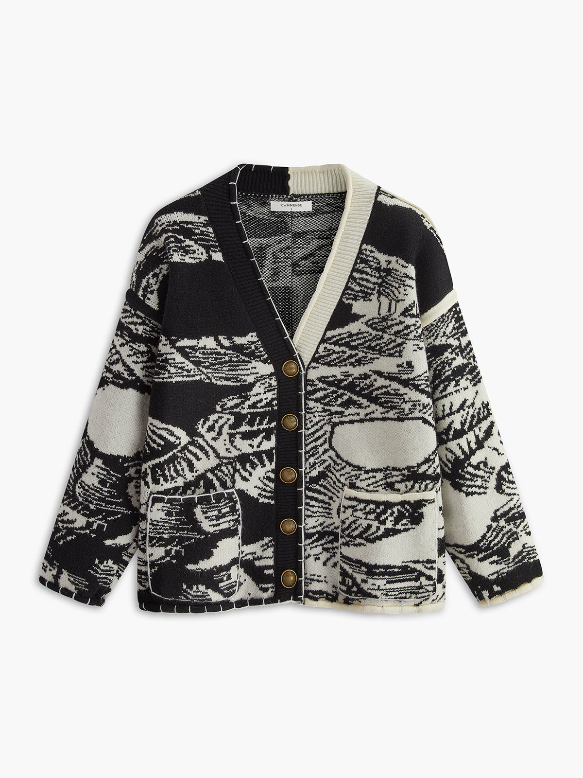 Printed Oversize Knit Outwear