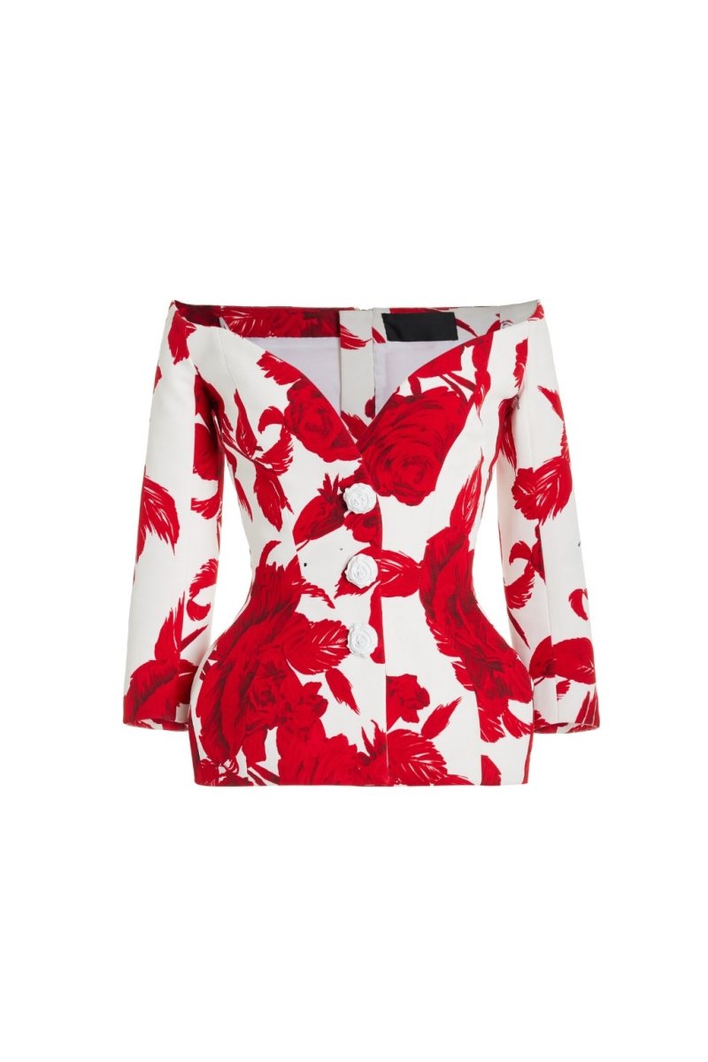 Cynthia Printed Off-shoulder Set