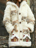 Roof Cat Long Hooded Cardigan