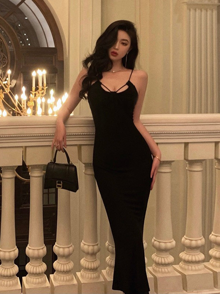 Sleeveless Backless Midi Dress Y2k Summer Bodycon Outfits Dresses Birthday Party Club Sundress