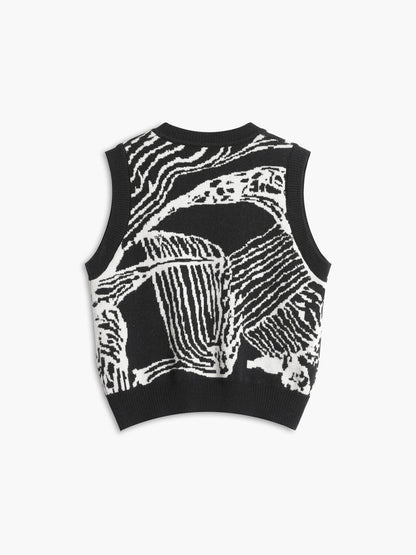 Contrast Trim Sweater Vest