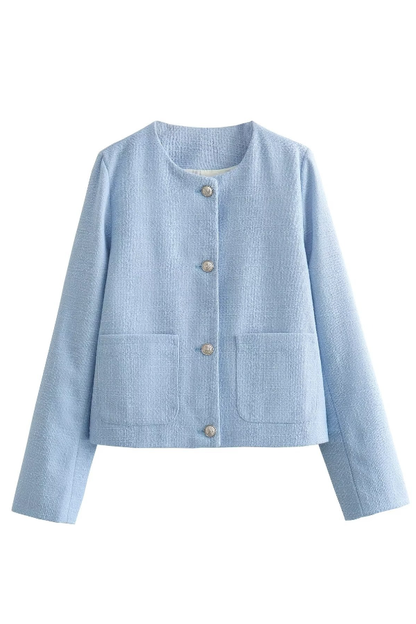 Chaquetas Blazer Para Mujer Outwear With Button Long Sleeve Coat