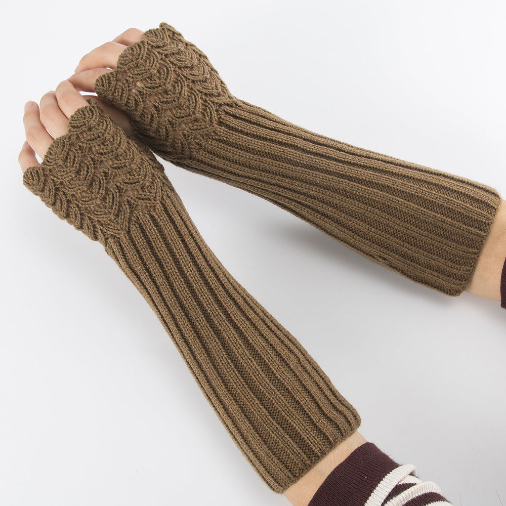 Vintage Soft Warm Jacquard Weave Retro Comfy Glove elevenforest