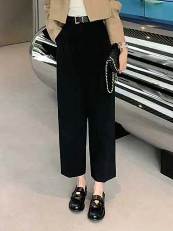 Round-toe Split-joint Loafers