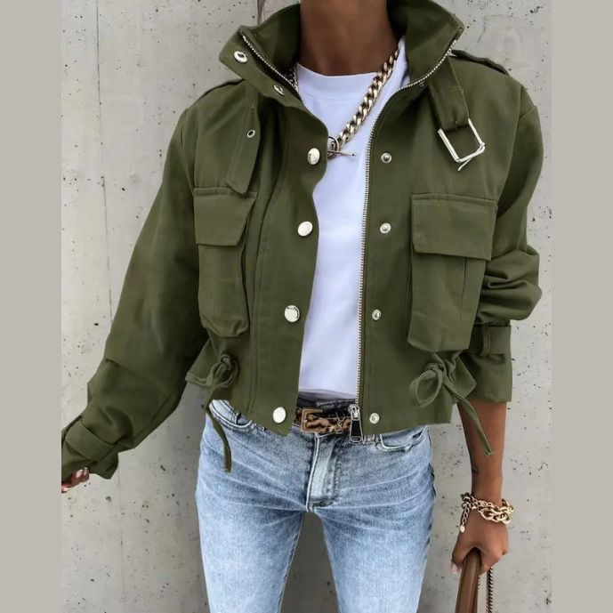 JO | Modern drawstring jacket for women