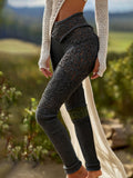 Vintage Viking Tree Of Life Celtic Knot Art Knit Cozy Casual Leggings artswardrobe