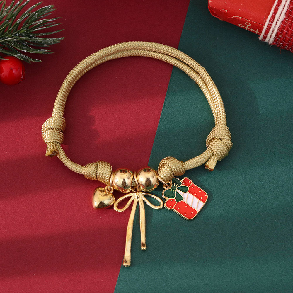 Comstylish Christmas Pendant Adjustable Bracelet