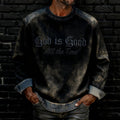 Comstylish Men's God Is Good All Time Faith Art Crew Neck Casual Sweatshirt