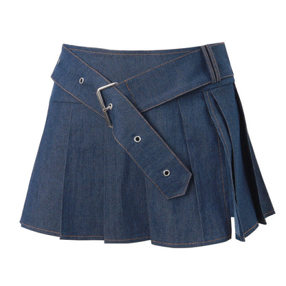 Clothing Autumn Street Trend Hollow Out Cutout Out Tied Cardigan Top a Line Skirt Set