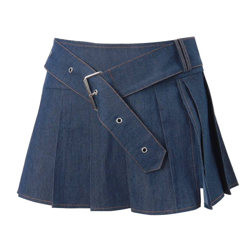 Clothing Autumn Street Trend Hollow Out Cutout Out Tied Cardigan Top a Line Skirt Set