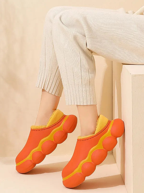 Indoor Going Out Non-slip Keep Warm Waterproof Flat Shoes