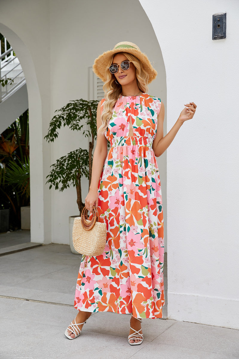 Sleeveless Maxi Dress Pink