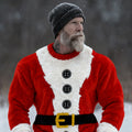 Comstylish Men's Christmas Santa Costume Inspired Cozy Plush Sweatshirt