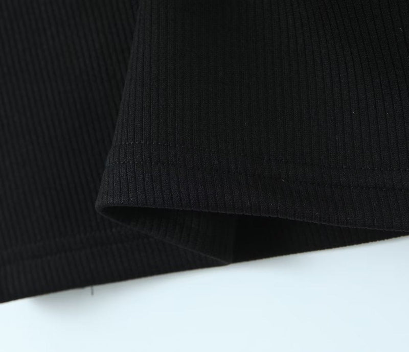 Spring Long Sleeve Collared Single Breasted Knitted Cardigan Slit Sheath Skirt Set
