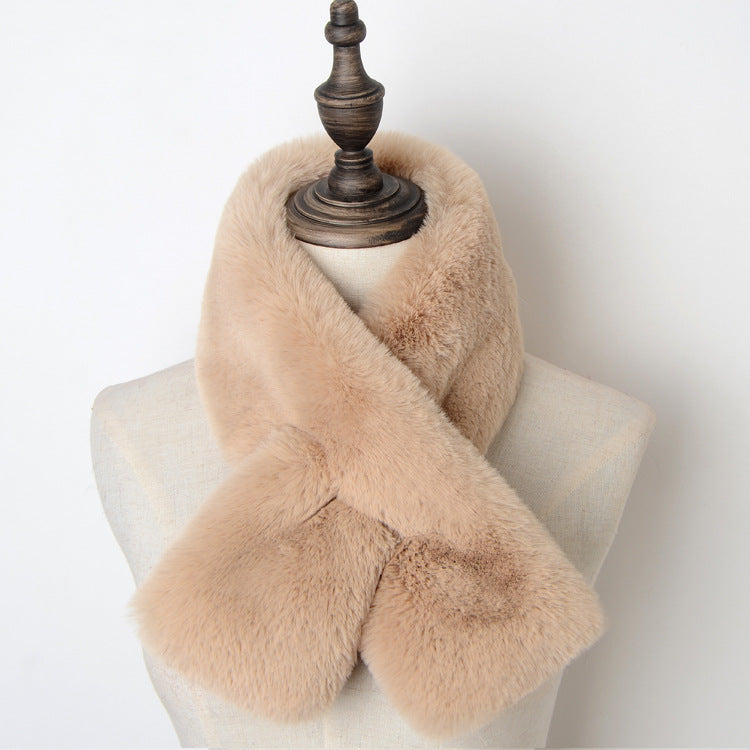 Comstylish Vintage Basic Cozy Ecofriendly Fur Scarf