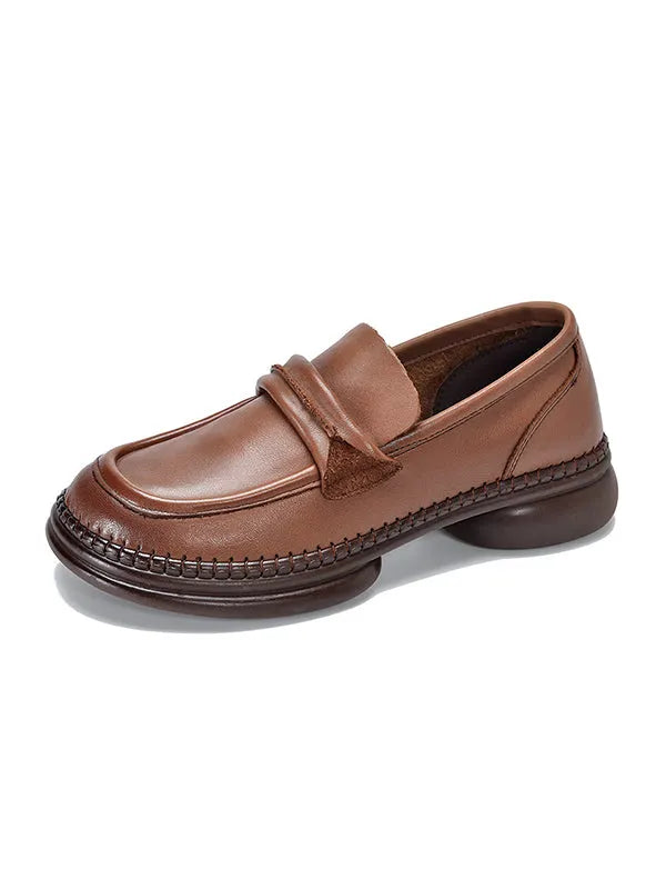 Round-toe Color Square-toe Shoes