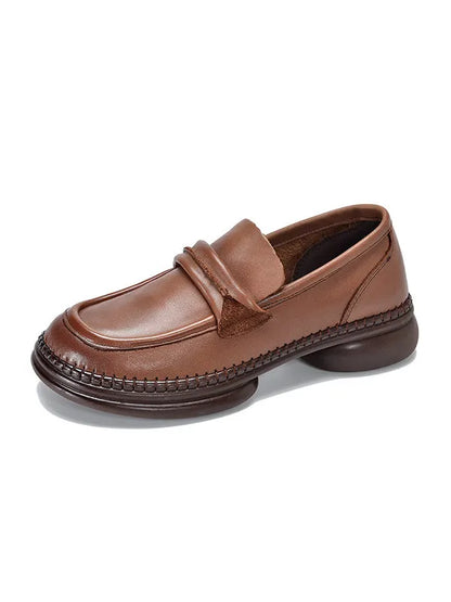 Round-toe Color Square-toe Shoes