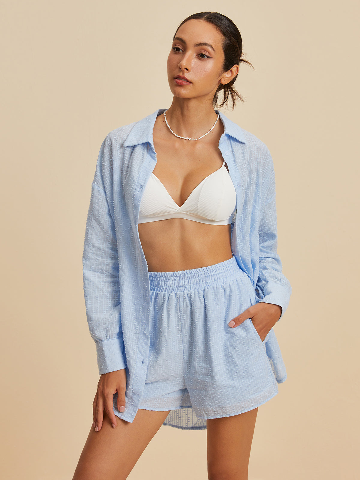 Jacquard Shorts Set