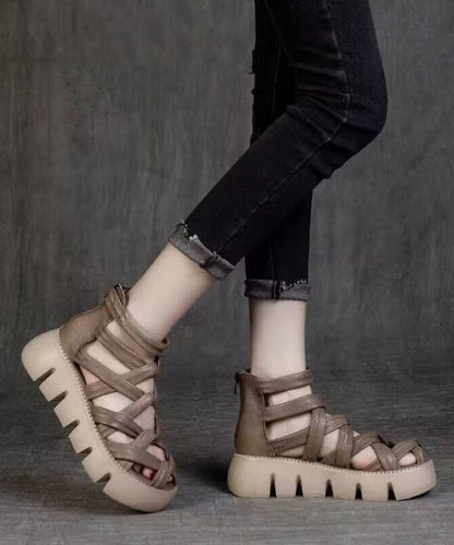 Summer New Black Hollow Out Roman Sandals Ap1043