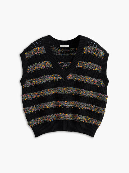 Colorful Dot Striped Vest