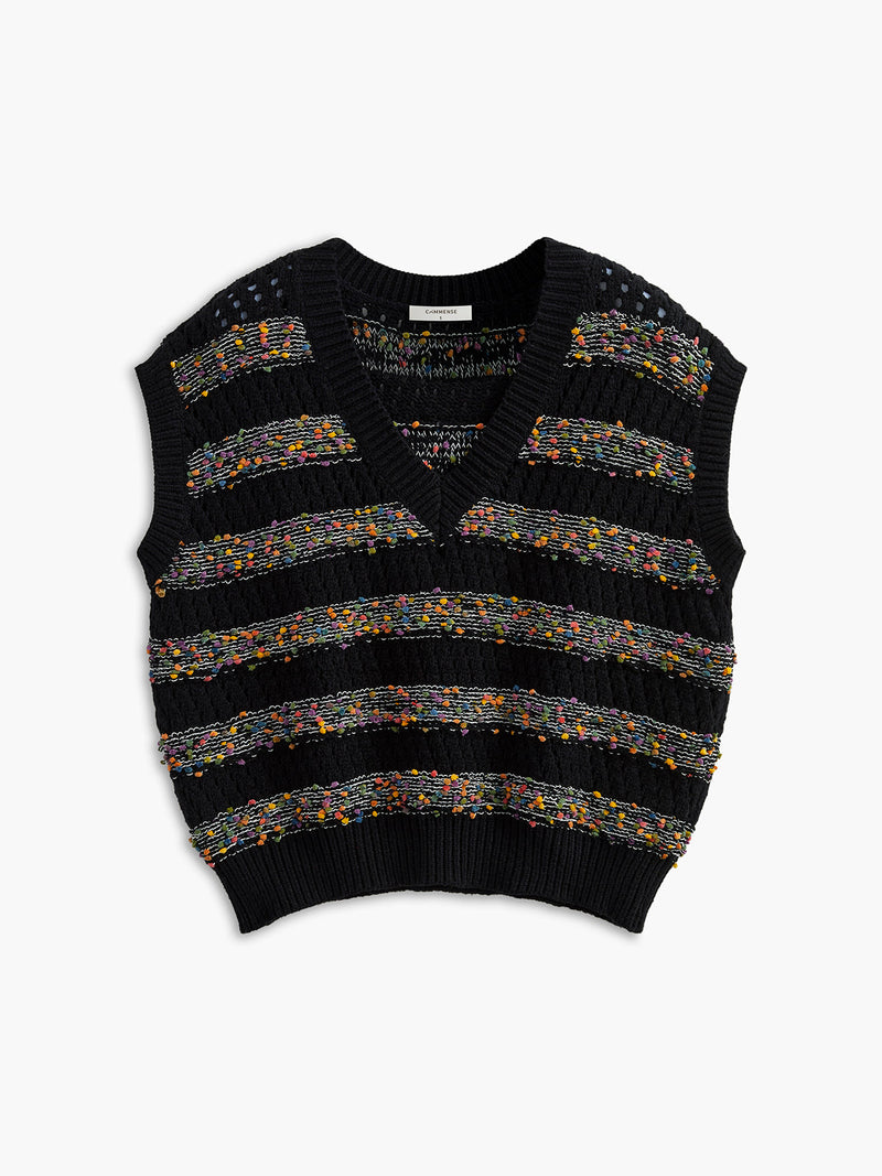 Colorful Dot Striped Vest