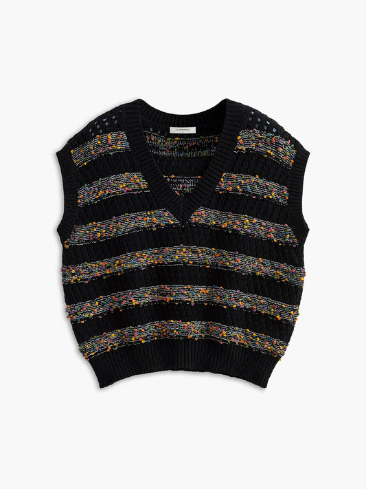 Colorful Dot Striped Vest
