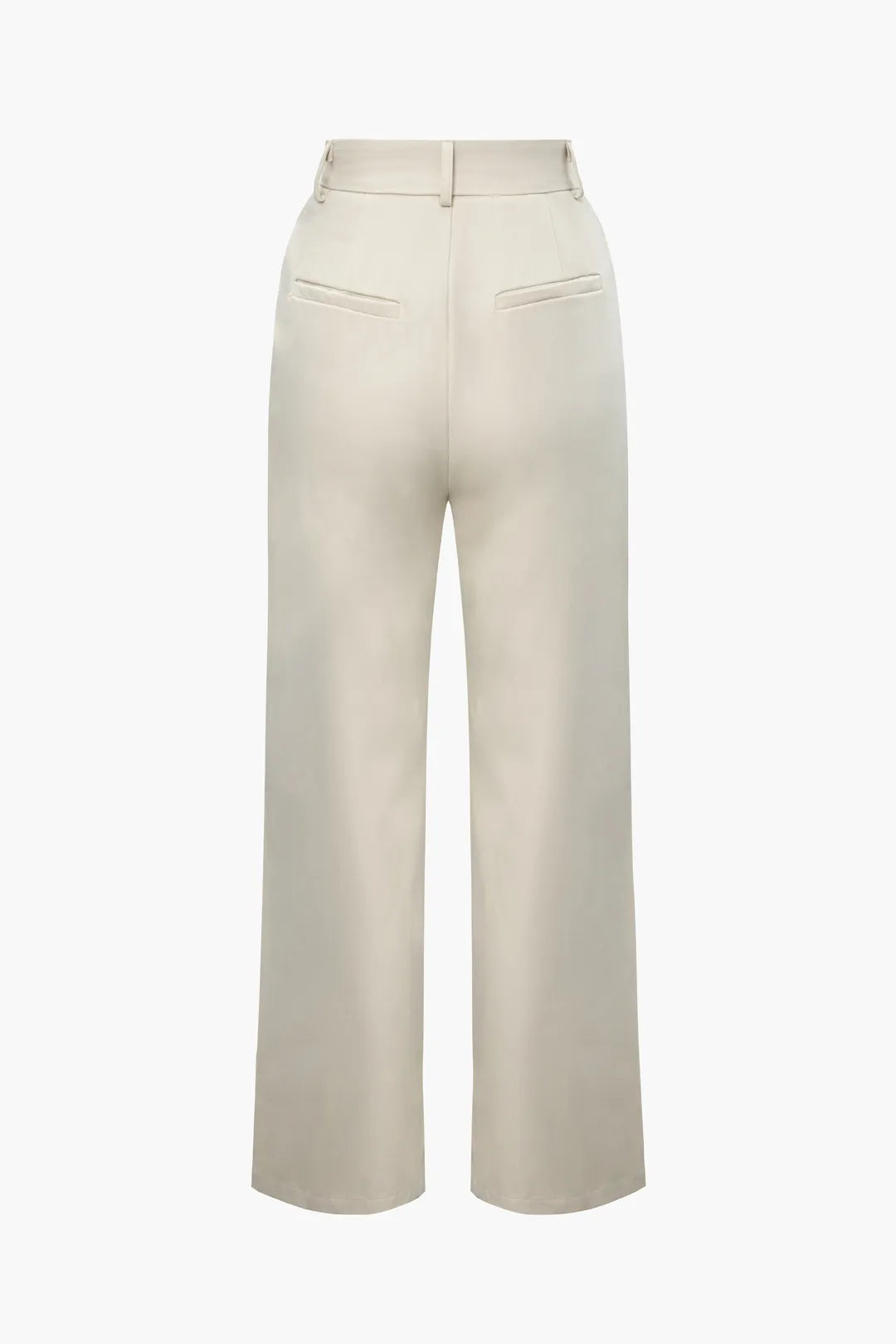 Cherry Beige Tie Back Vest and Straight Leg Suit Pants Set