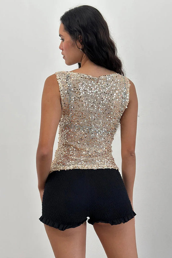 Sequin Bodycon Tank Top