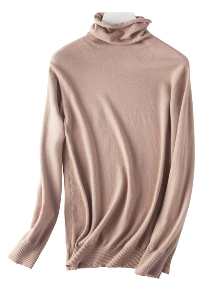 Autumn Winter Sweater Turtleneck Slim Fit Basic Pullovers Korean Knit Tops Bottoming Sweater Stretch Jumpers