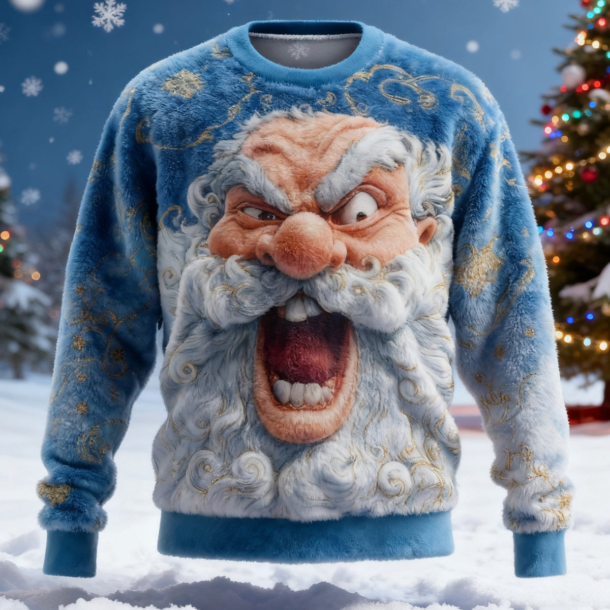 Comstylish Men's Christmas Pattern Art Cozy Crew Neck Sweatshirt