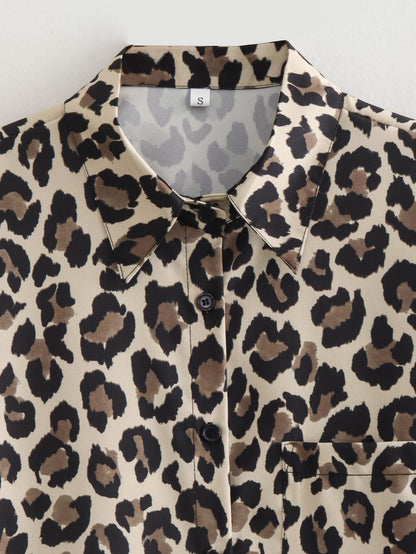 Spring Festival Leopard Shirt Leopard Pants Suit