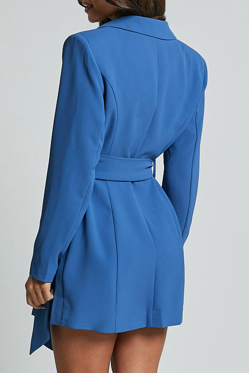 Formal Color Lace Up Buttons Turn-back Collar Outerwear(3 Colors)