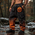 Halloween Pumpkin Lights Men's Knit Pants elevenforest