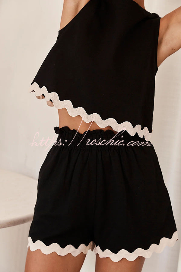 Leilani Tank Top and Elastic Waist Pocket Shorts Set