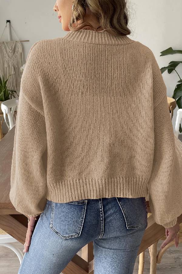 Trend Lantern Sleeve Simple Coat