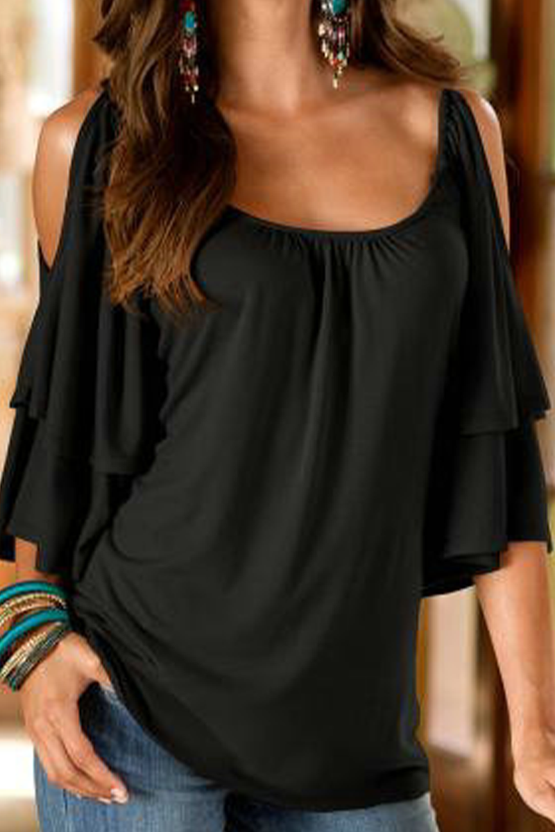 Patchwork U Neck T-shirts(8 Colors)