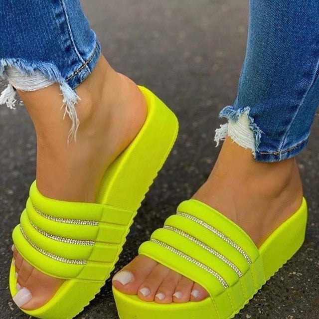 Thick Platforms Slippers Beach Sandals F693