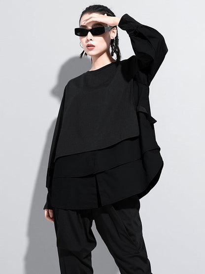 False Two Split-joint Long Sleeve T-shirt